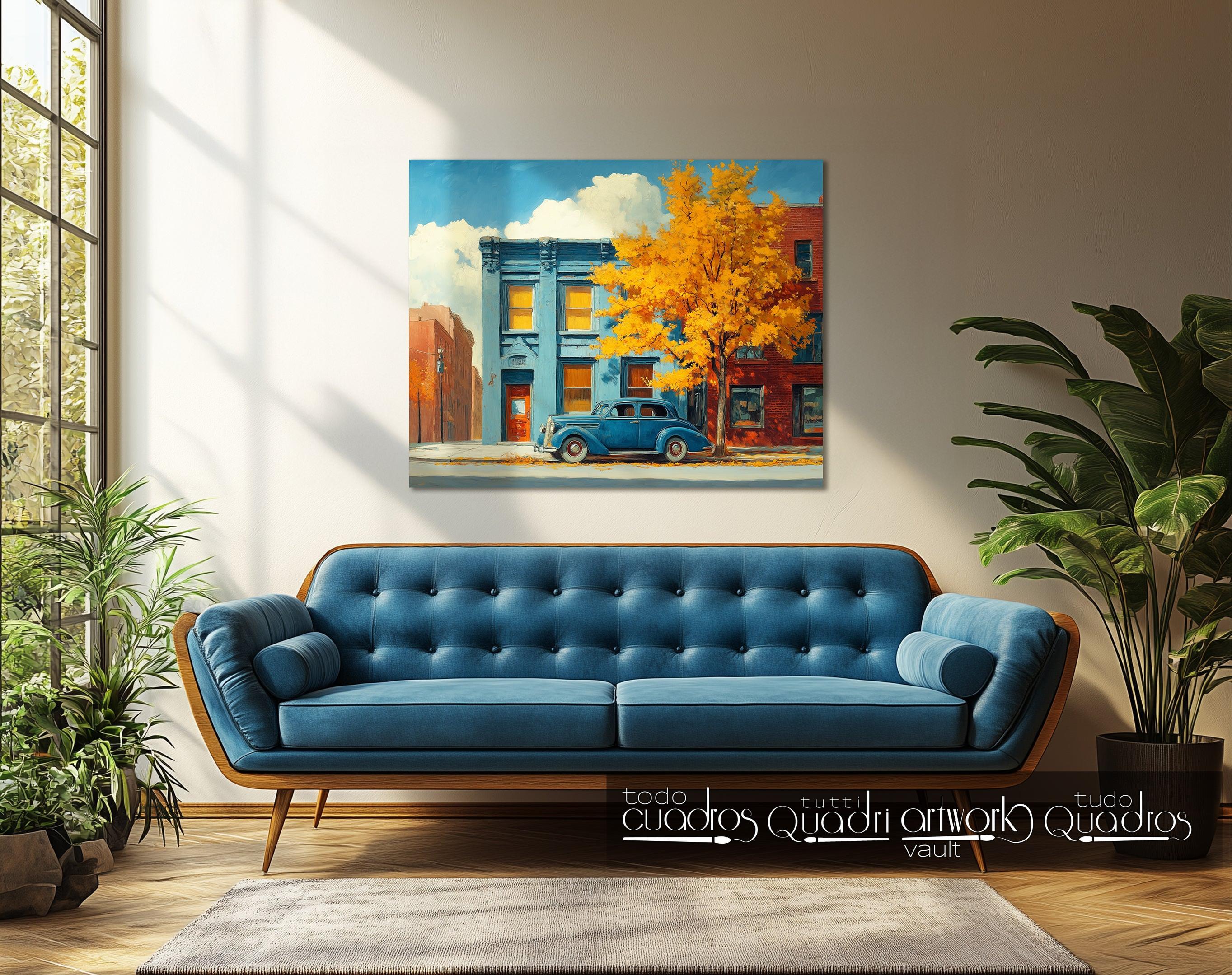 Calle de otoño, estilo Hopper