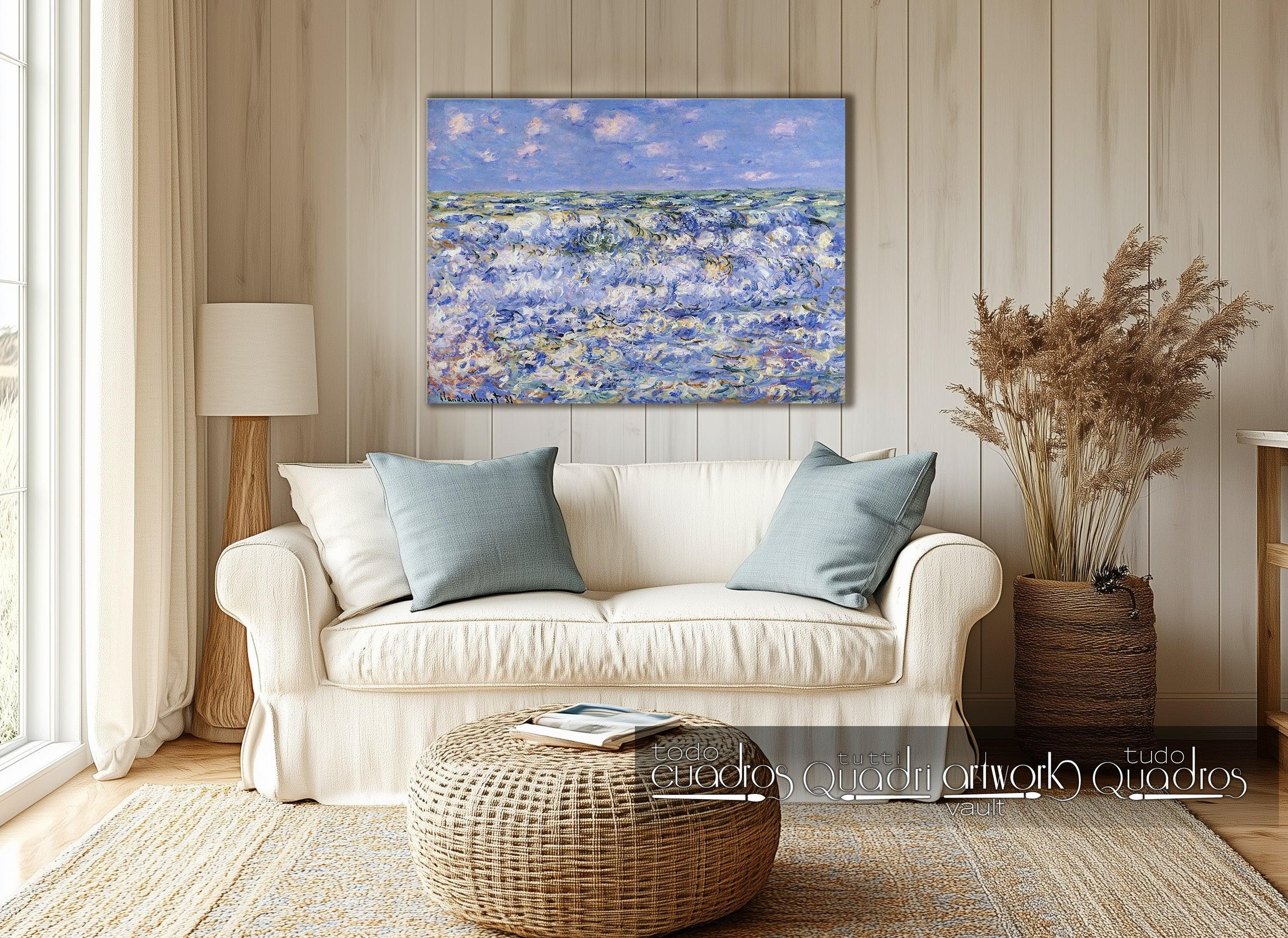 Olas rompiendo, Monet