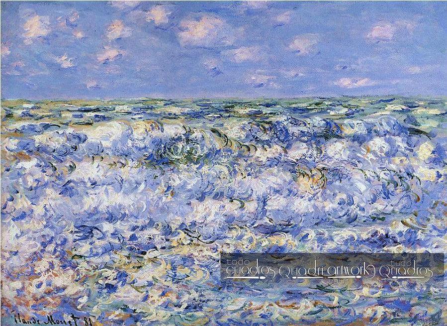 Olas rompiendo, Monet