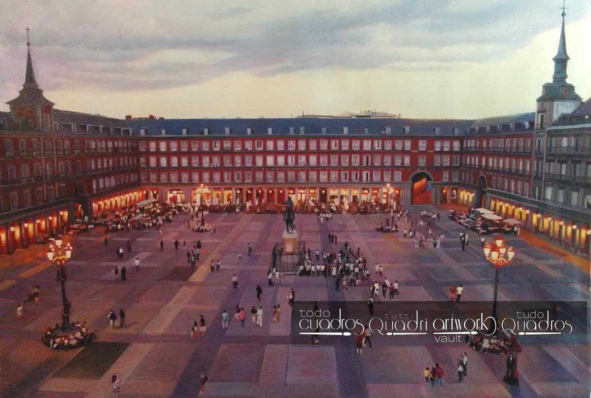 La plaza Mayor de Madrid, Atardecer
