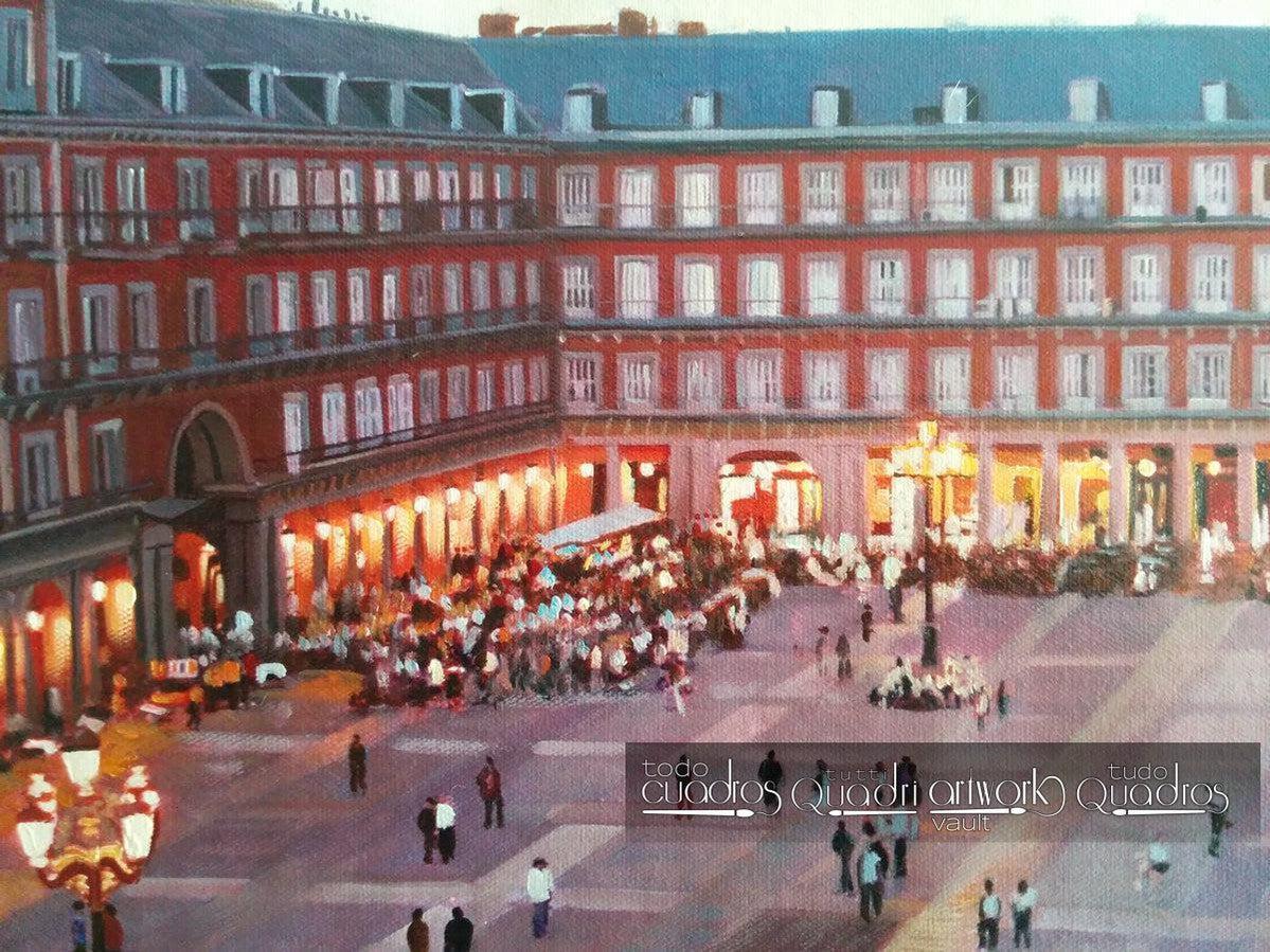 La plaza Mayor de Madrid, Atardecer