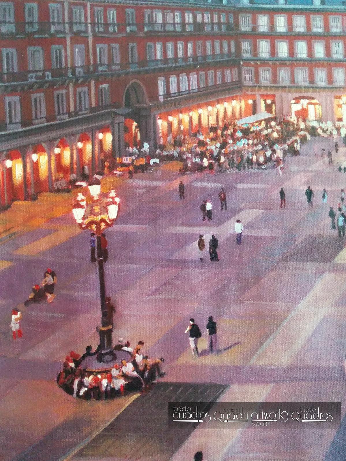 La plaza Mayor de Madrid, Atardecer