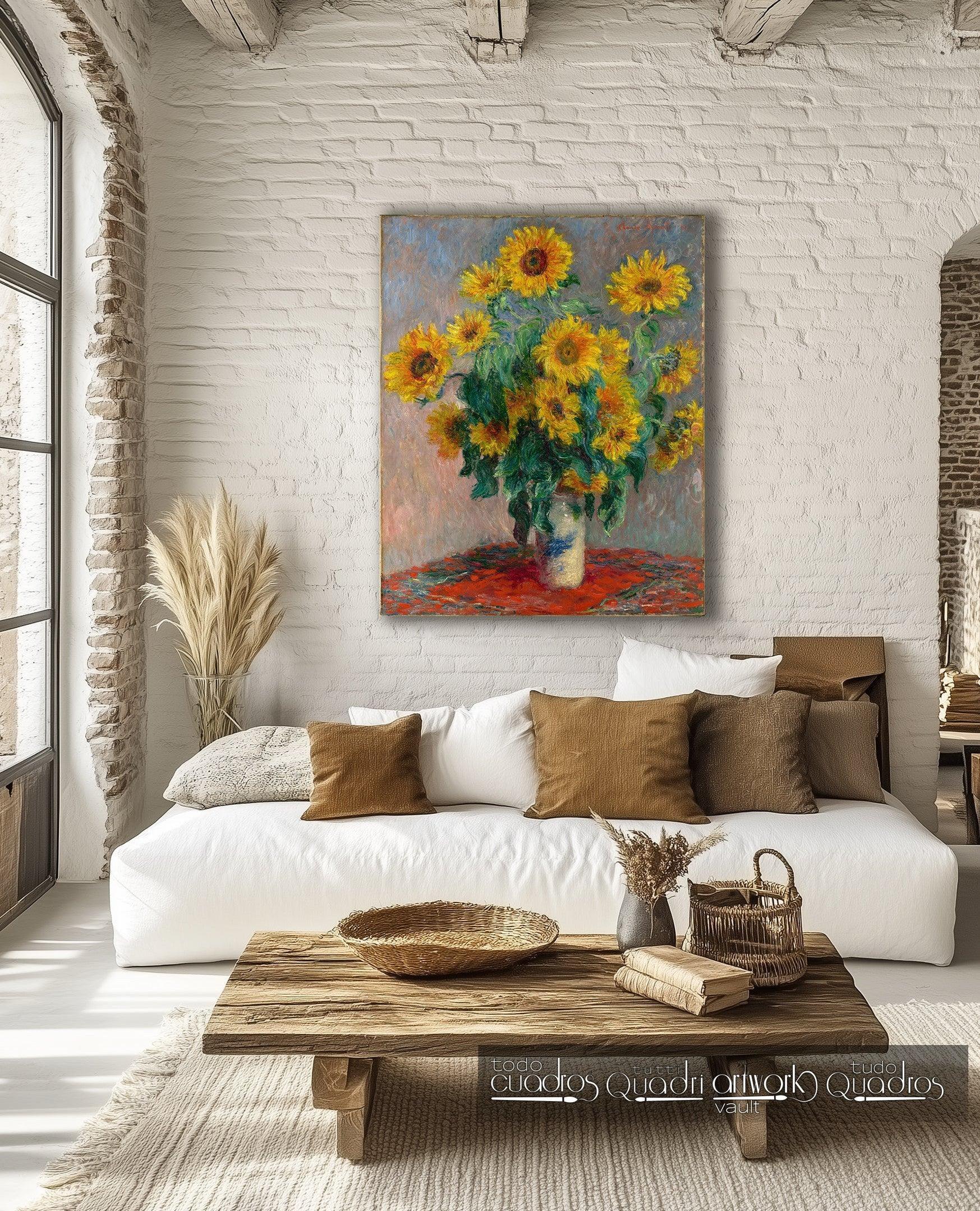 Ramo de girasoles, Monet