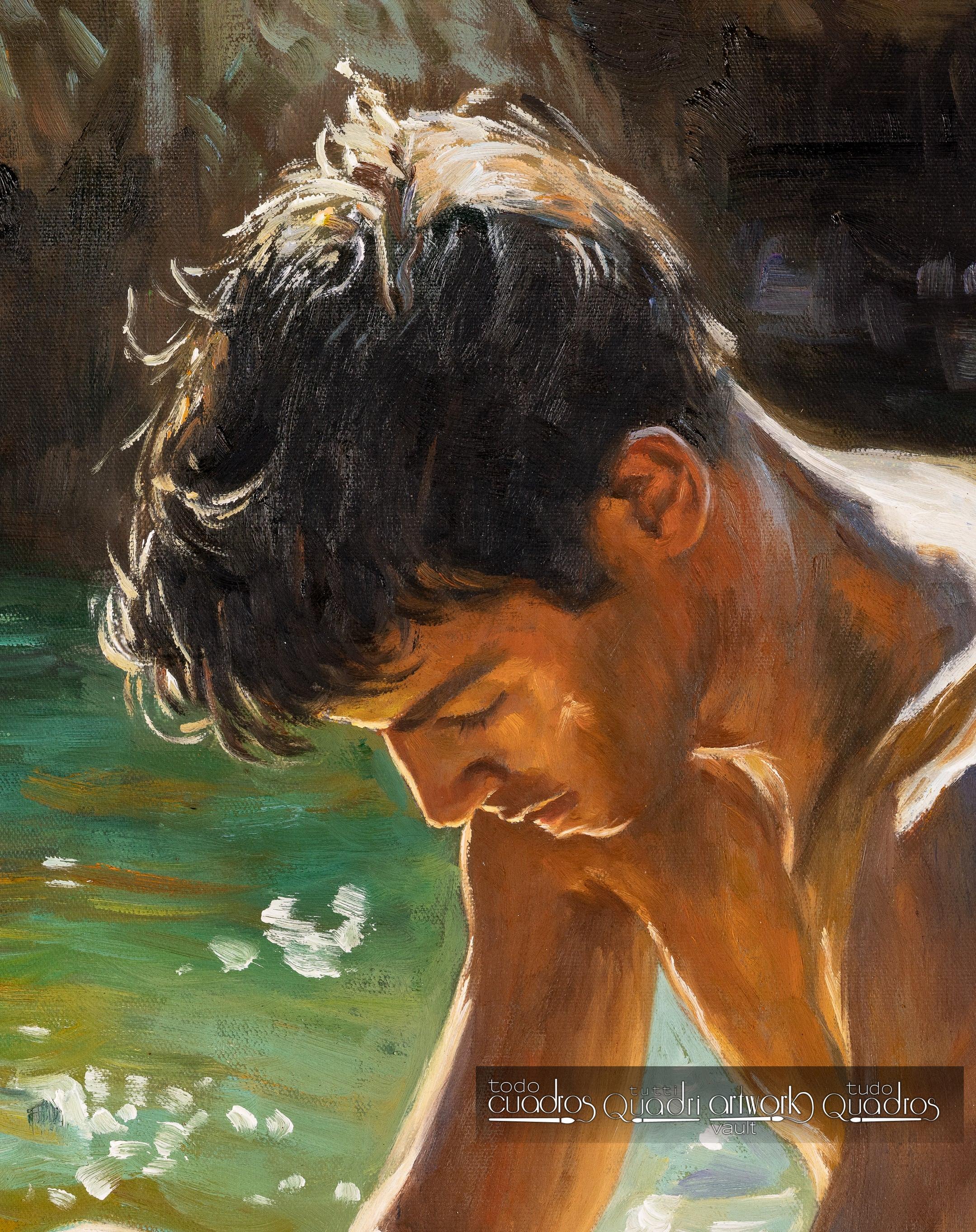 Bajo el sol de la cala, estilo Sorolla