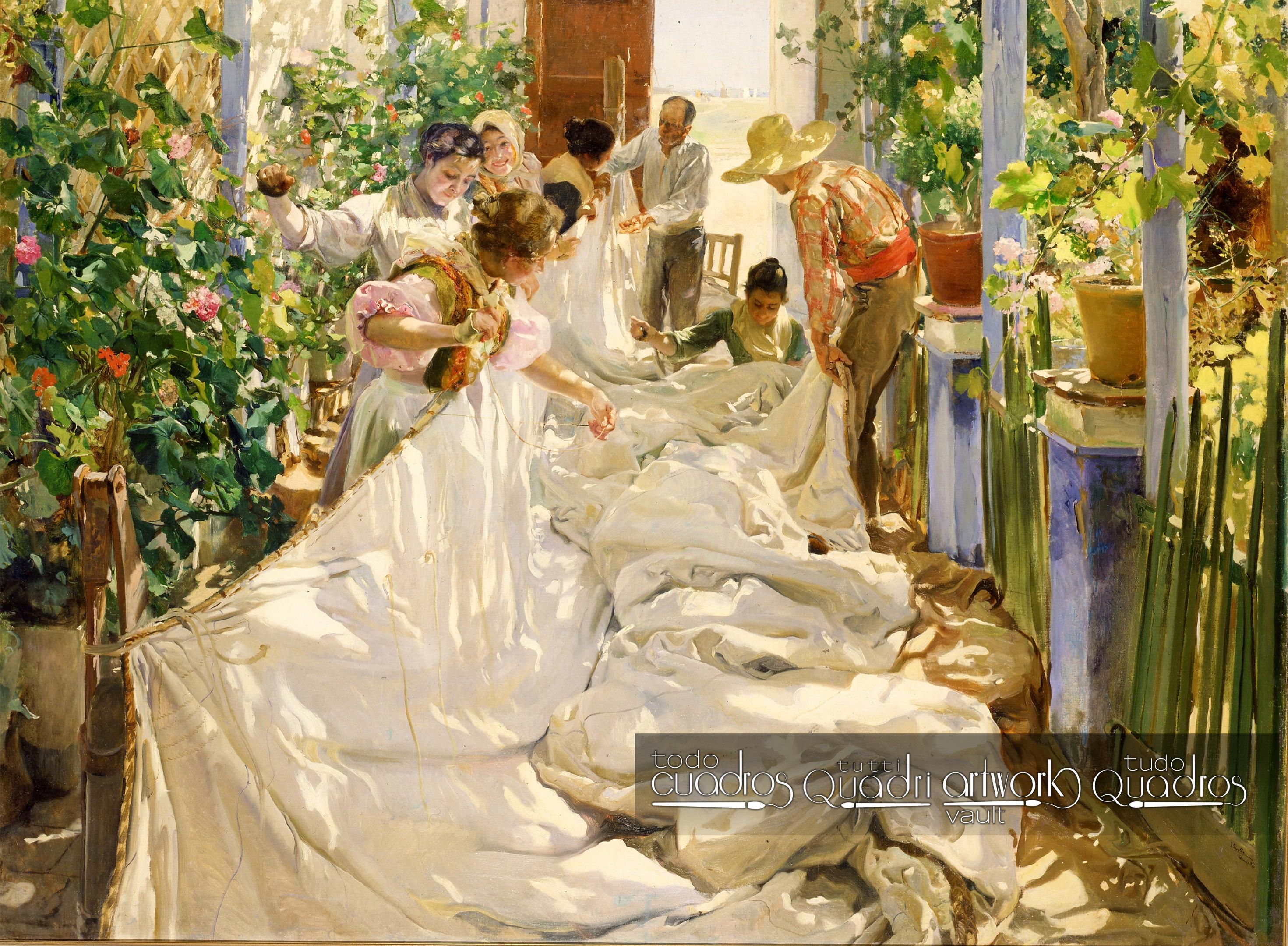 Cosiendo la vela, Sorolla