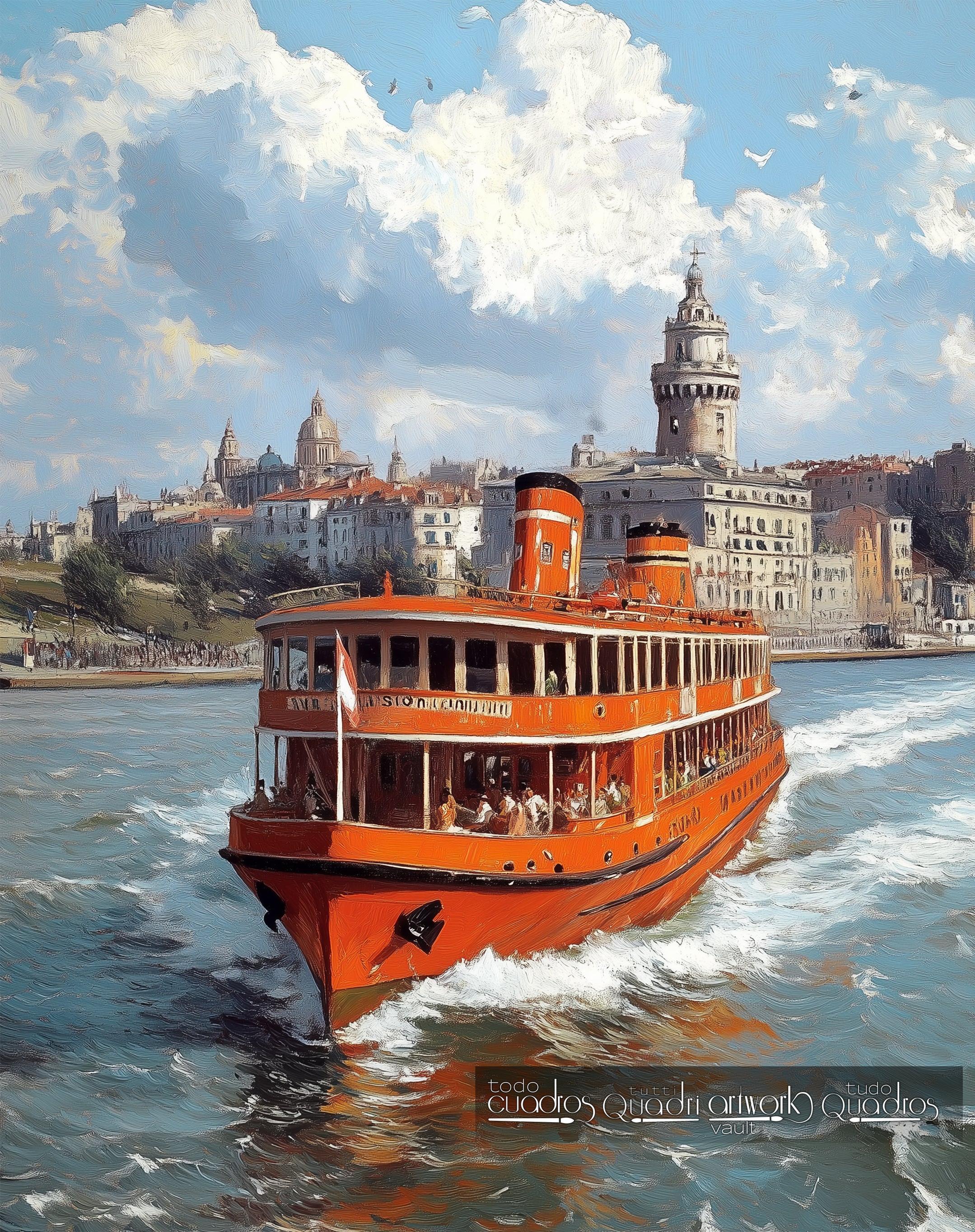 Surcando reflejos, estilo Sorolla