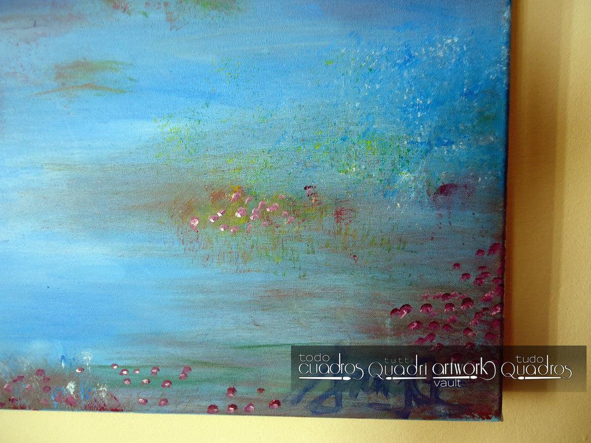 Cuadro "El lago azul" <br /> A. Croxatto