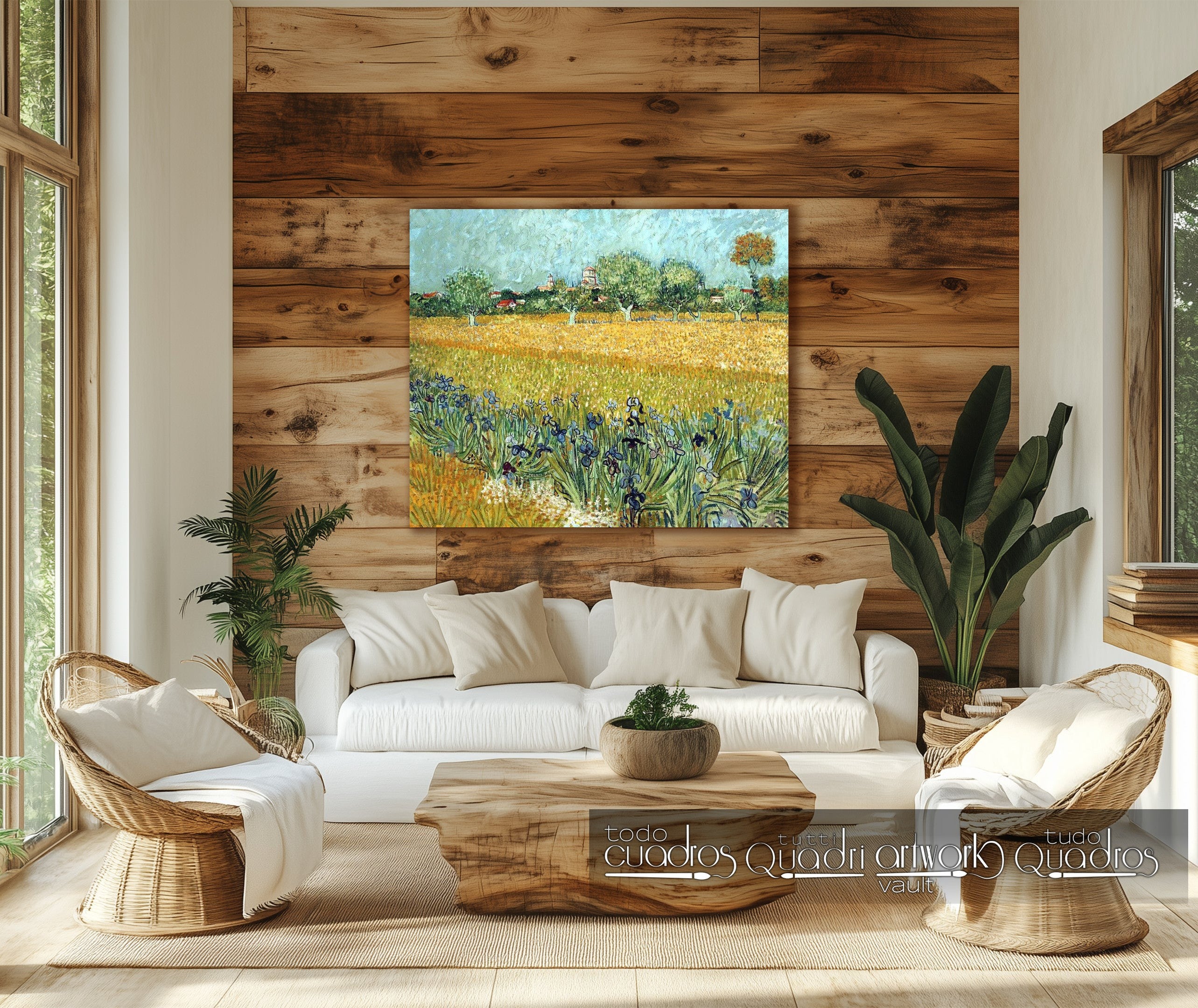 Campo con flores cerca de Arles, Van Gogh