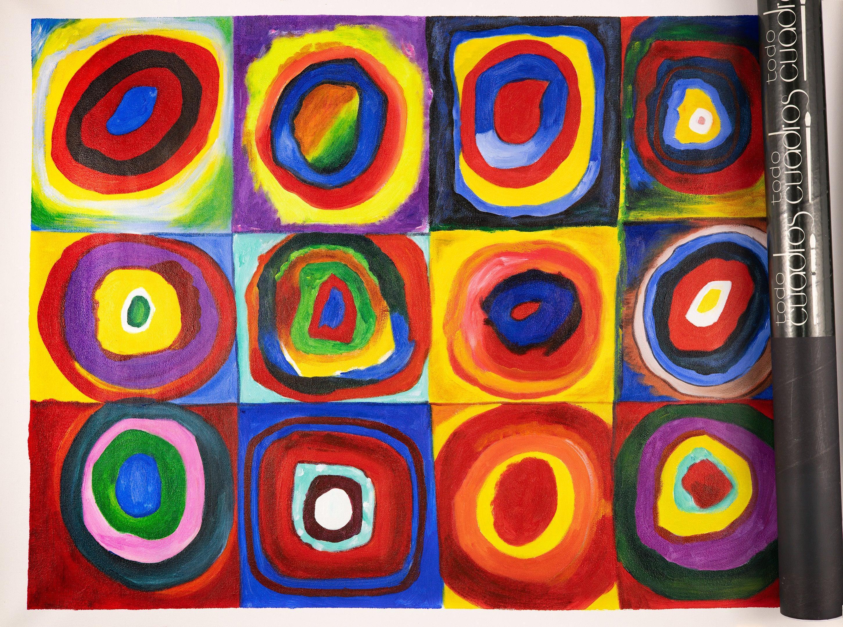 Estudio de color con cuadrados, Kandinsky