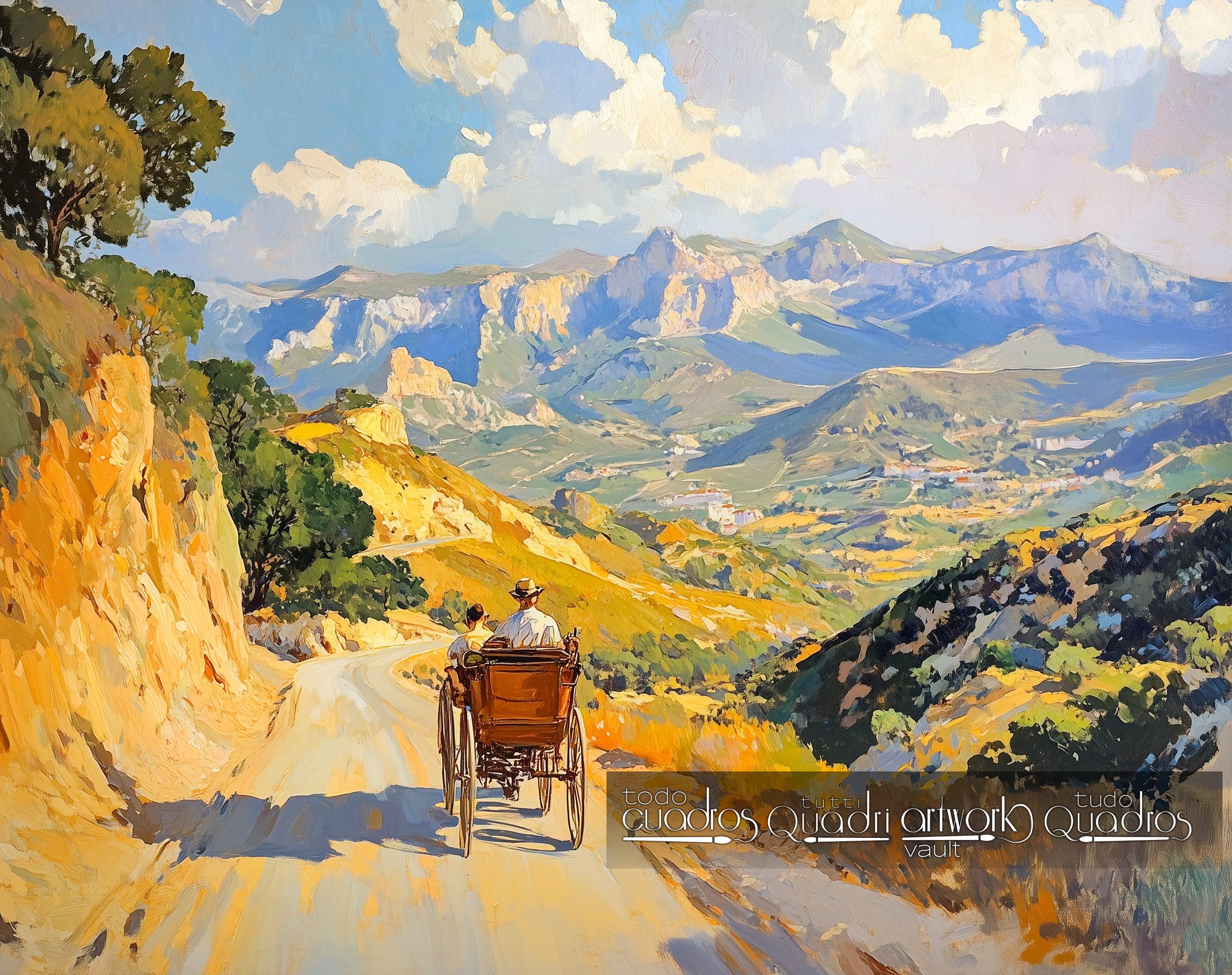 Camino entre montañas, estilo Sorolla