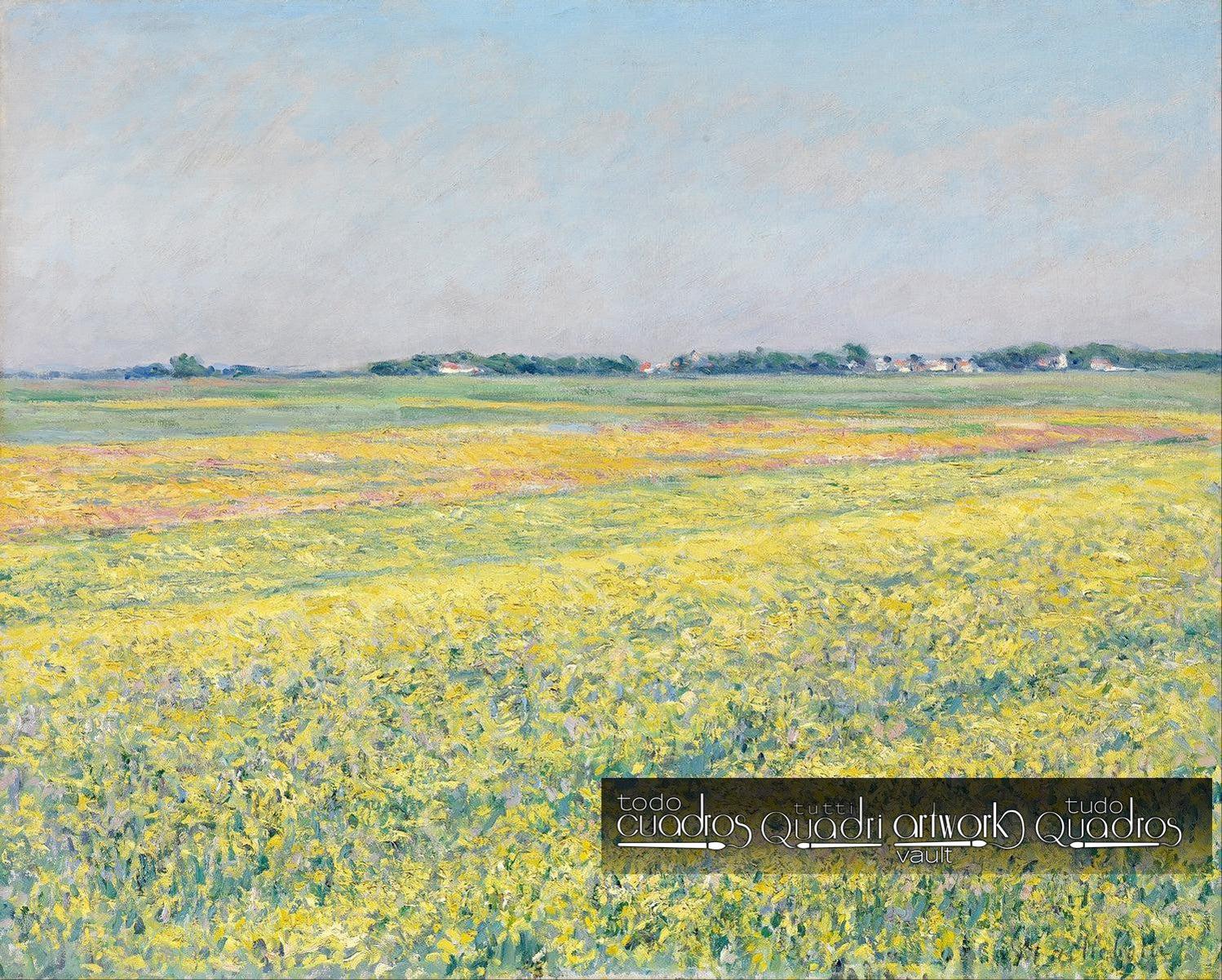 La llanura de Gennevilliers, campos amarillos. Caillebotte