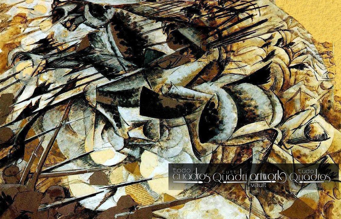 Carga de lanceros, Boccioni