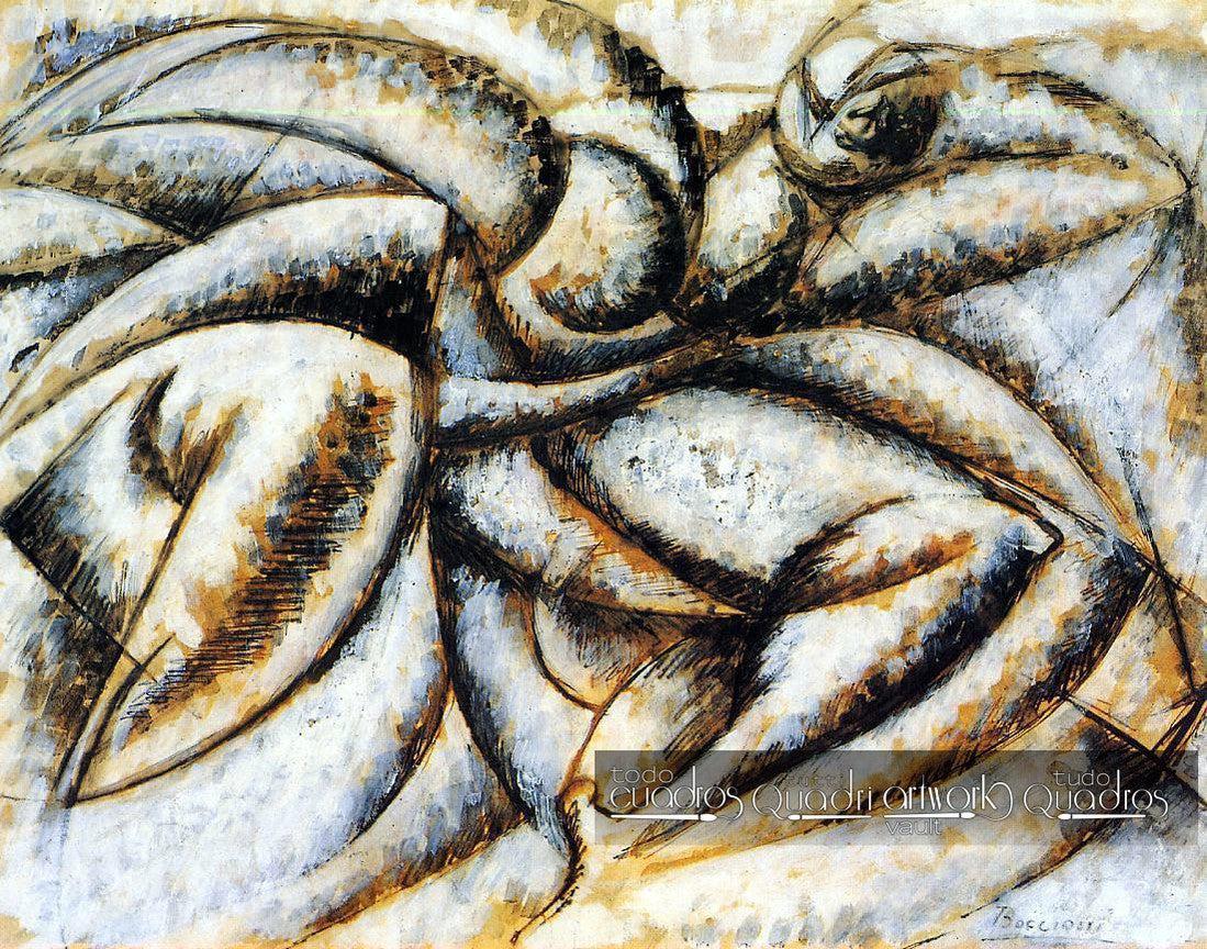 Dinamismo de un cuerpo humano, Boccioni