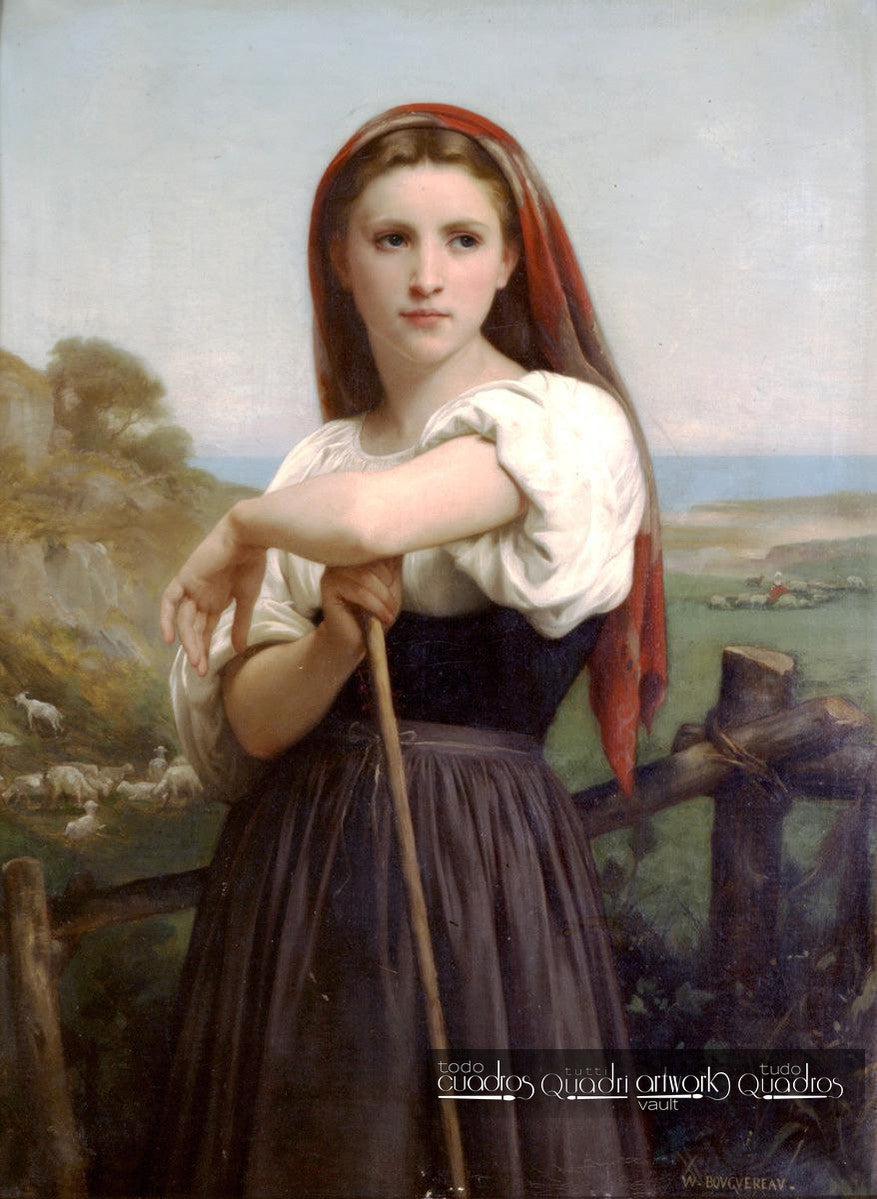 Joven pastora, Bouguereau