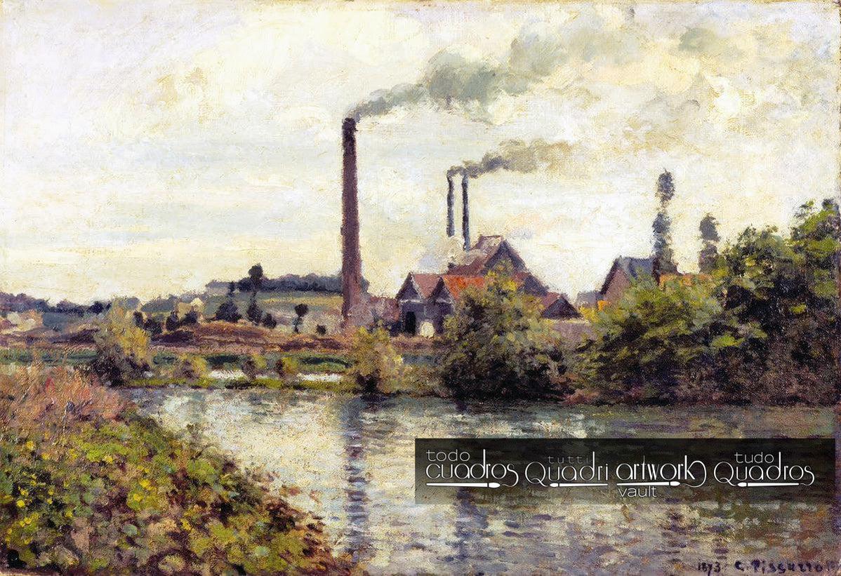 La fábrica en Pontoise, Pissarro