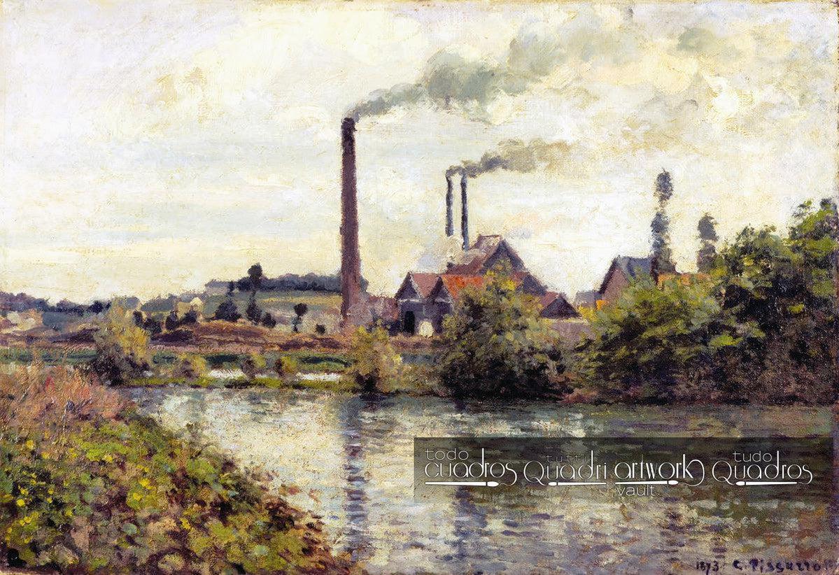 La Fábrica en Pontoise, Pissarro