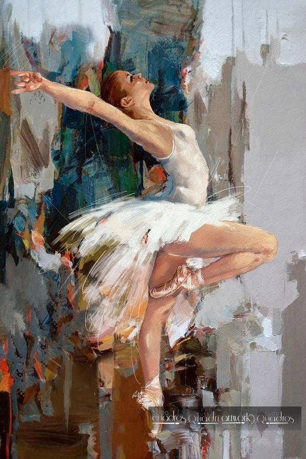 Bailarina prima dona, óleo