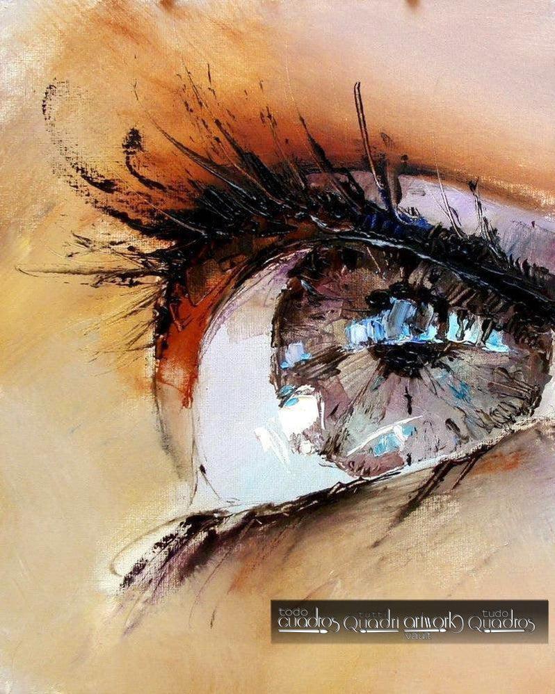 Ojo de mujer, óleo
