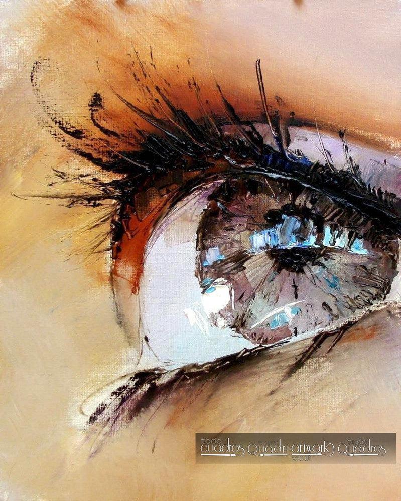 Ojo de mujer, óleo
