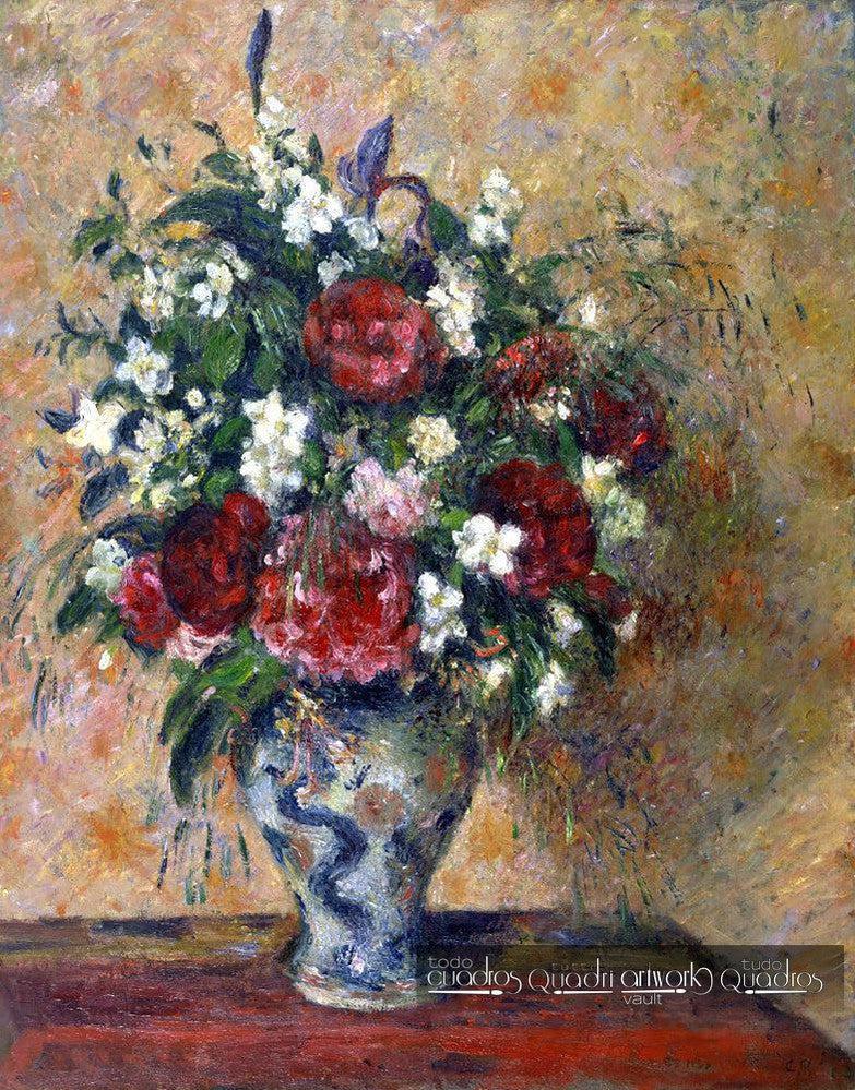Naturaleza muerta con Peonías y Choisyas, Pissarro