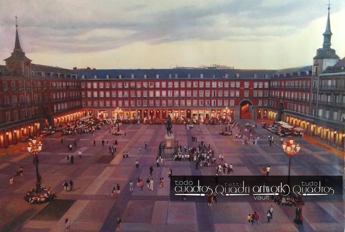 La plaza Mayor de Madrid, Atardecer