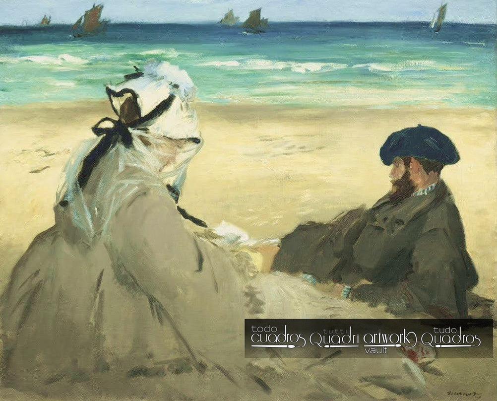 En la playa, Manet