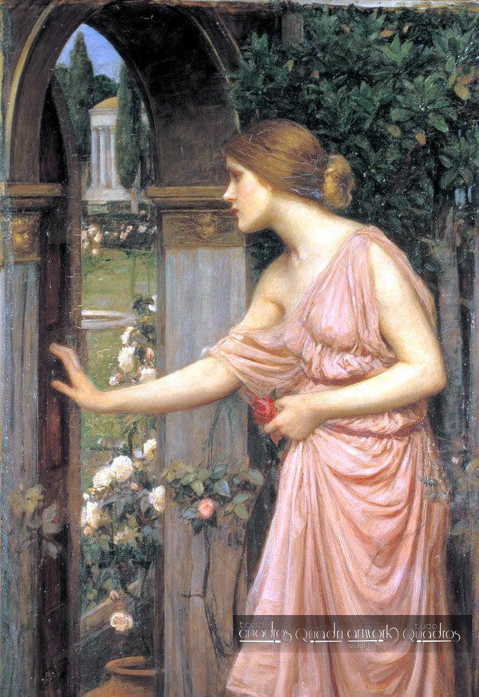 Psique abriendo la puerta al jardín de Cupido, J. W. Waterhouse