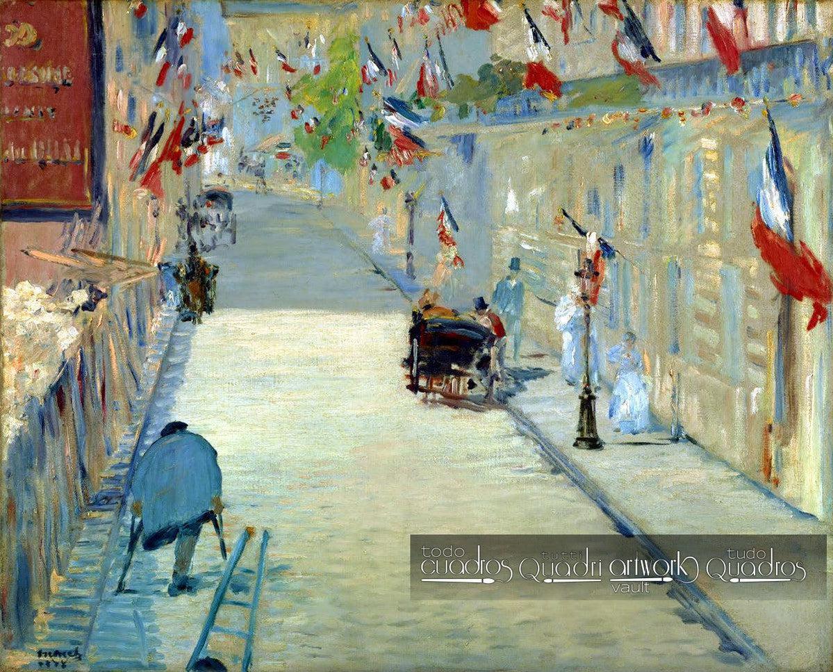 La Rue Mosnier con banderas, Manet