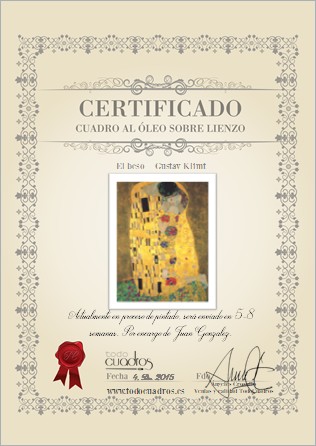 Certificado de compra en TodoCuadros