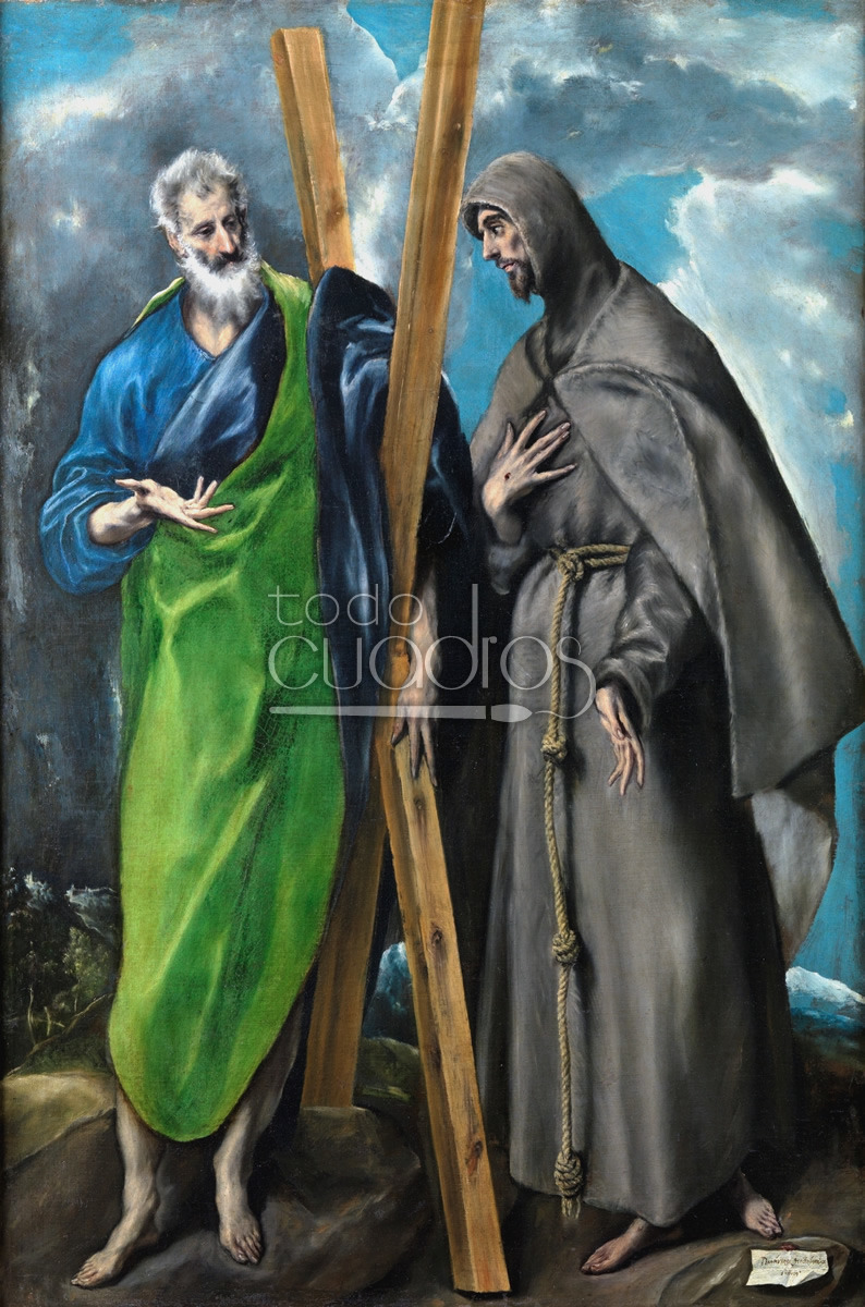 Cuadro "San Andrés y San Francisco", de El Greco, óleo.