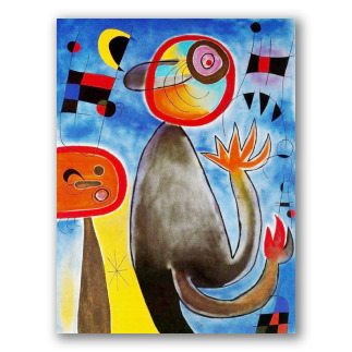 Escalera cruza el azul en rueda de fuego - Miró